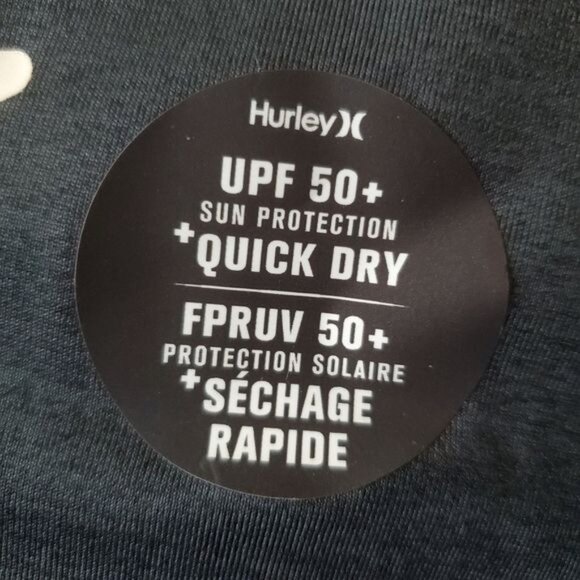 Hurley Black Shirt Size Medium UFP 50+ Sun Protection Quick Dry - Picture 7 of 7